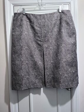 Ann Taylor Black and White A-Line Skirt